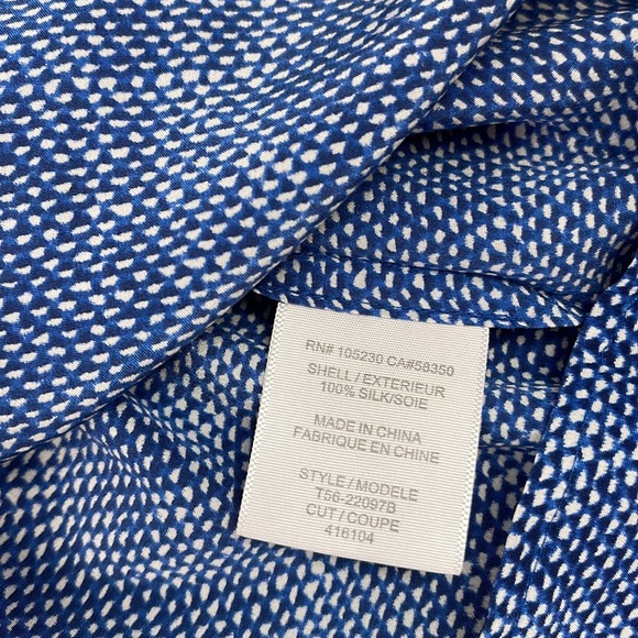 JOIE top - blue and white pattern - Picture 4 of 4